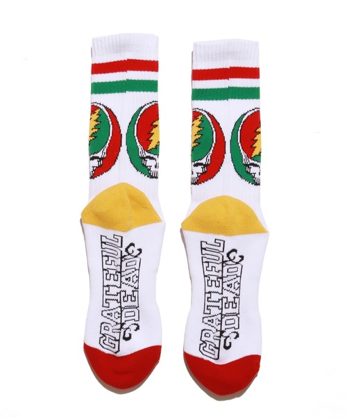 ZENITH（ゼニス）の「ZENITH/ゼニス × GRATEFUL DEAD/グレイトフルデッド STEAL YOUR FACE SOCKS ロングソックス ロック（ソックス/靴下・メンズ・イエロー/ブルー/ブラック×ブルー/ネイビー系1/グレー系1/ホワイト系1/レッド系1/パープル系1/イエロー系1・ONE SIZE）」の7枚目の写真