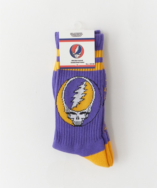 ZENITH（ゼニス）の「ZENITH/ゼニス × GRATEFUL DEAD/グレイトフルデッド STEAL YOUR FACE SOCKS ロングソックス ロック（ソックス/靴下・メンズ・イエロー/ブルー/ブラック×ブルー/ネイビー系1/グレー系1/ホワイト系1/レッド系1/パープル系1/イエロー系1・ONE SIZE）」の14枚目の写真