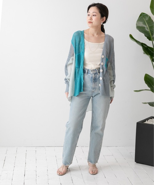 Eimee Law（エイミーロウ）の「メッシュニットドッキングカーデ