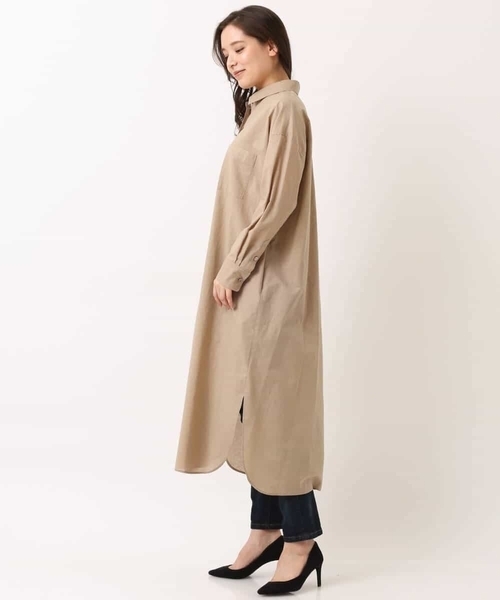 MK MICHEL KLEIN(エムケーミッシェルクラン)の「【洗える】マキシ丈シャツワンピース(シャツワンピース・レディース・ベージュ/ブラック・38)」の9枚目の写真