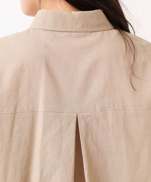 MK MICHEL KLEIN(エムケーミッシェルクラン)の「【洗える】マキシ丈シャツワンピース(シャツワンピース・レディース・ベージュ/ブラック・38)」の3枚目の写真