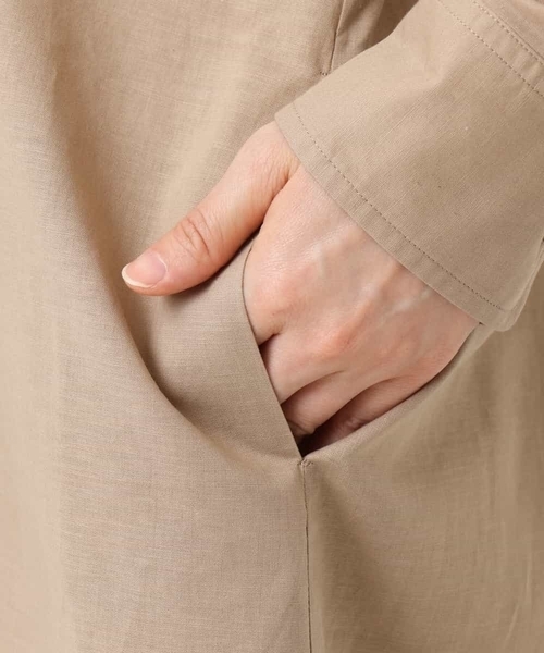 MK MICHEL KLEIN(エムケーミッシェルクラン)の「【洗える】マキシ丈シャツワンピース(シャツワンピース・レディース・ベージュ/ブラック・38)」の20枚目の写真