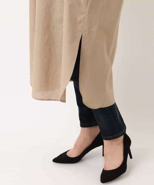 MK MICHEL KLEIN(エムケーミッシェルクラン)の「【洗える】マキシ丈シャツワンピース(シャツワンピース・レディース・ベージュ/ブラック・38)」の13枚目の写真