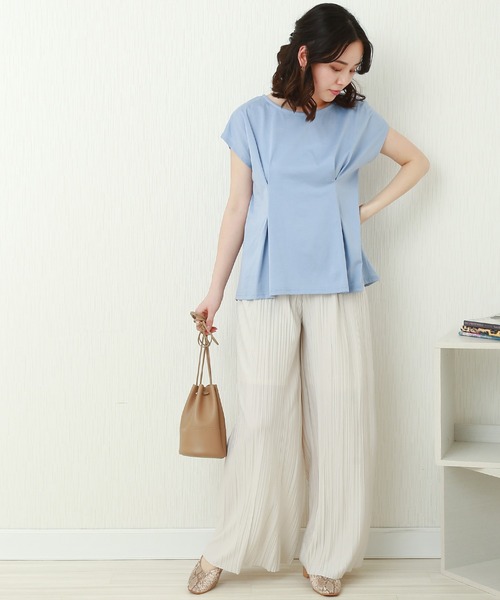 CHARM BERRY TIC(チャームベリーチック)の「ランダムプリーツパンツ(その他パンツ・レディース・ブルー/モカ/アイボリー/ピンク/ブラック・M/L)」の14枚目の写真