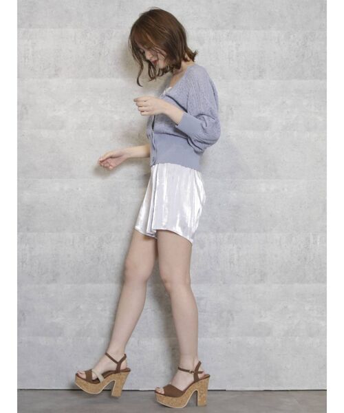 dazzlin（ダズリン）の「レザーライクリボンショートパンツ（その他パンツ・レディース・アイボリー/オレンジ/グリーン/パープル/ブラウン/ベージュ・SMALL/MEDIUM）」の22枚目の写真