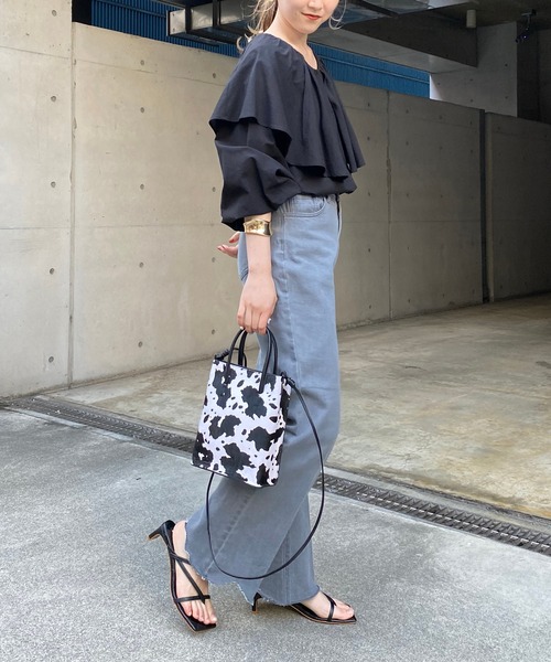 CAPRICIEUX LE'MAGE(カプリシューレマージュ)の「フリル襟シャツ(シャツ/ブラウス・レディース・ホワイト/ブラック/ホワイト系その他2/ブラック系その他2・FREE)」の6枚目の写真