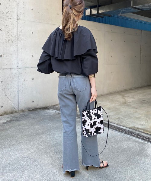 CAPRICIEUX LE'MAGE(カプリシューレマージュ)の「フリル襟シャツ(シャツ/ブラウス・レディース・ホワイト/ブラック/ホワイト系その他2/ブラック系その他2・FREE)」の22枚目の写真