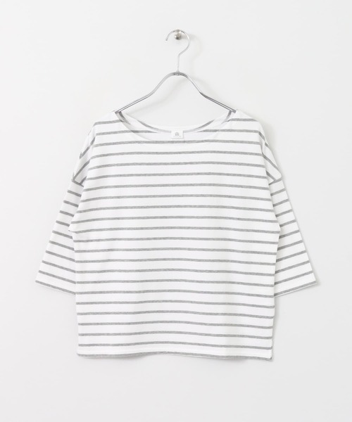 KBF（ケイビーエフ）の「illi　ボートネックボーダーTシャツ∴（Tシャツ/カットソー・レディース・オレンジ系その他・ONE）」の10枚目の写真