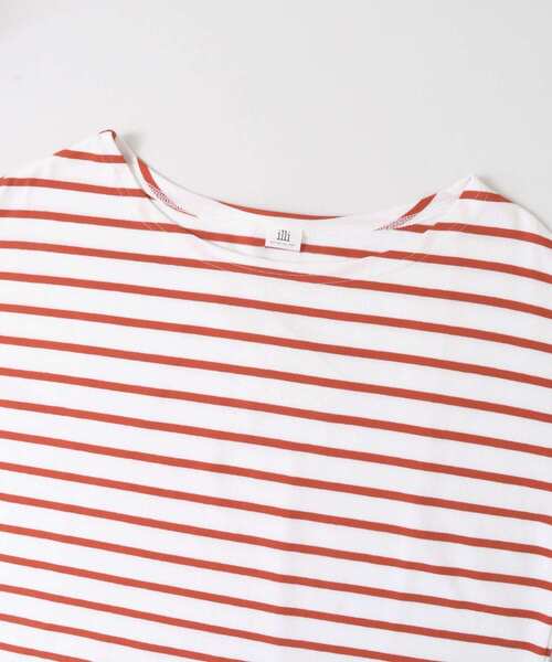 KBF（ケイビーエフ）の「illi　ボートネックボーダーTシャツ∴（Tシャツ/カットソー・レディース・オレンジ系その他・ONE）」の4枚目の写真