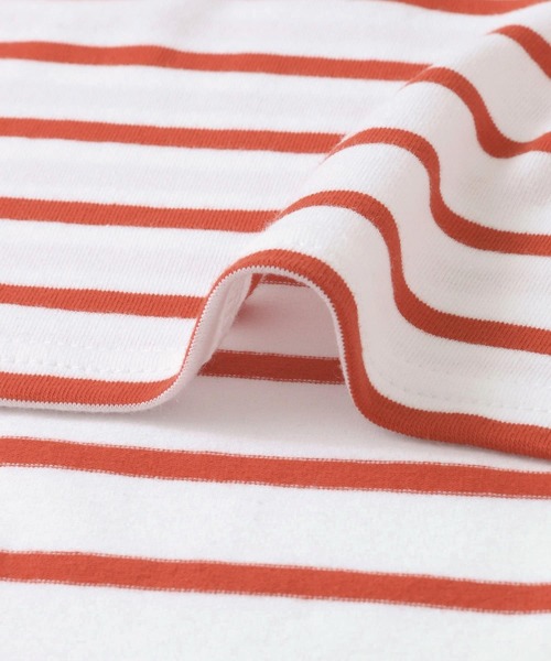 KBF（ケイビーエフ）の「illi　ボートネックボーダーTシャツ∴（Tシャツ/カットソー・レディース・オレンジ系その他・ONE）」の2枚目の写真