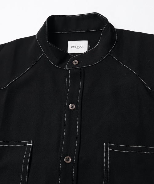 .efiLevol（エフィレボル）の「Western Yoke Shirt（シャツ/ブラウス・メンズ・ブラック・2/4）」の6枚目の写真