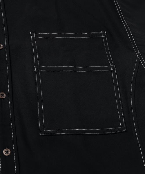 .efiLevol（エフィレボル）の「Western Yoke Shirt（シャツ/ブラウス・メンズ・ブラック・2/4）」の5枚目の写真