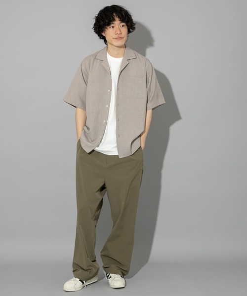 ITEMS URBANRESEARCH（アイテムズ アーバンリサーチ）の「エステルトロ オープンカラー半袖シャツ（シャツ/ブラウス・メンズ・ラベンダー/グレー/ベージュ/チャコールグレー・MEDIUM/LARGE）」の12枚目の写真