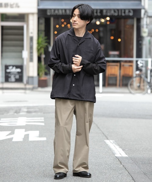 ITEMS URBANRESEARCH（アイテムズ アーバンリサーチ）の「エステルトロ オープンカラー半袖シャツ（シャツ/ブラウス・メンズ・ラベンダー/グレー/ベージュ/チャコールグレー・MEDIUM/LARGE）」の22枚目の写真