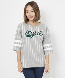 X-girl | STRIPE NUMBER TOP(Tシャツ/カットソー)