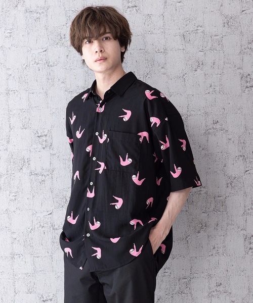 Blue Standard (ブルースタンダード)の「【BLUE STANDARD】シルキータッチビッグシルエット総柄半袖シャツ(シャツ/ブラウス・メンズ・その他1/その他2/その他3/その他4・MEDIUM/LARGE)」の3枚目の写真