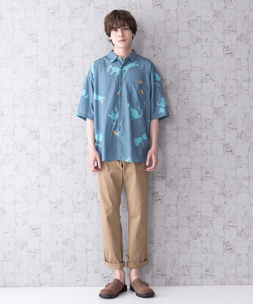 Blue Standard (ブルースタンダード)の「【BLUE STANDARD】シルキータッチビッグシルエット総柄半袖シャツ(シャツ/ブラウス・メンズ・その他1/その他2/その他3/その他4・MEDIUM/LARGE)」の5枚目の写真