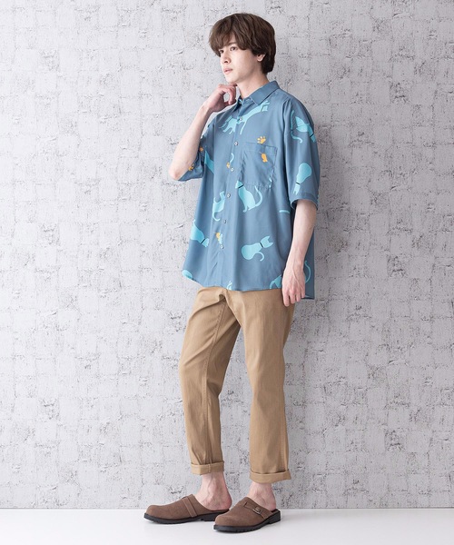 Blue Standard (ブルースタンダード)の「【BLUE STANDARD】シルキータッチビッグシルエット総柄半袖シャツ(シャツ/ブラウス・メンズ・その他1/その他2/その他3/その他4・MEDIUM/LARGE)」の6枚目の写真