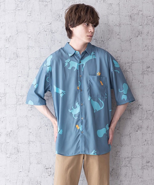 Blue Standard (ブルースタンダード)の「【BLUE STANDARD】シルキータッチビッグシルエット総柄半袖シャツ(シャツ/ブラウス・メンズ・その他1/その他2/その他3/その他4・MEDIUM/LARGE)」の8枚目の写真