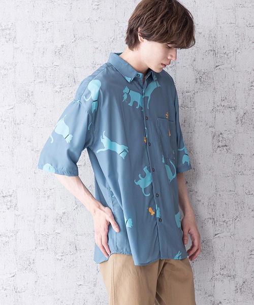 Blue Standard (ブルースタンダード)の「【BLUE STANDARD】シルキータッチビッグシルエット総柄半袖シャツ(シャツ/ブラウス・メンズ・その他1/その他2/その他3/その他4・MEDIUM/LARGE)」の9枚目の写真