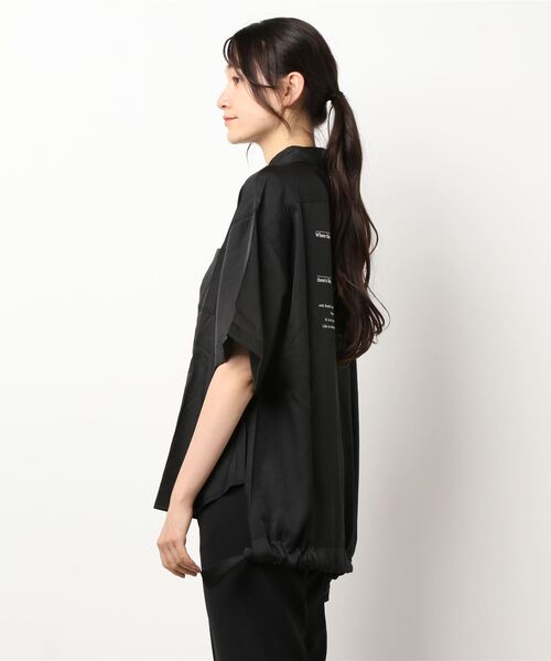 Mysa&Liina（ミーサリーナ）の「プリント入りシャツチュニック（シャツ/ブラウス・レディース・ブラック/ベージュ/オフホワイト・M）」の5枚目の写真