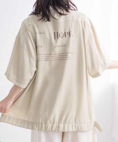 Mysa&Liina（ミーサリーナ）の「プリント入りシャツチュニック（シャツ/ブラウス・レディース・ブラック/ベージュ/オフホワイト・M）」の3枚目の写真