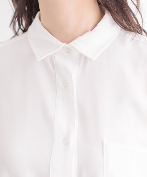 Mysa&Liina（ミーサリーナ）の「プリント入りシャツチュニック（シャツ/ブラウス・レディース・ブラック/ベージュ/オフホワイト・M）」の20枚目の写真