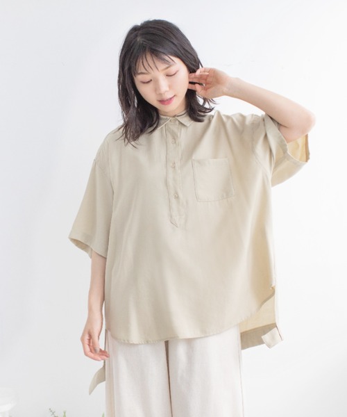 Mysa&Liina（ミーサリーナ）の「プリント入りシャツチュニック（シャツ/ブラウス・レディース・ブラック/ベージュ/オフホワイト・M）」の14枚目の写真