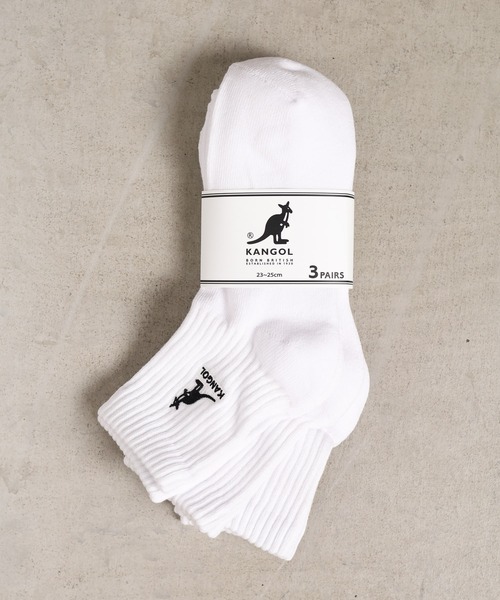 KANGOL（カンゴール）の「【KANGOL】ソリッドカラーワンポイントソックス（ソックス/靴下・レディース・ホワイト/ブラック系その他/ホワイト系その他2/ブラック系その他2/その他1/その他2/ホワイト系その他/ブラック/その他・MEDIUM/SMALL）」の2枚目の写真