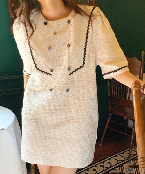ダブルボタンサマーツイードワンピース ワンピース Abys アビス のファッション通販 Zozotown