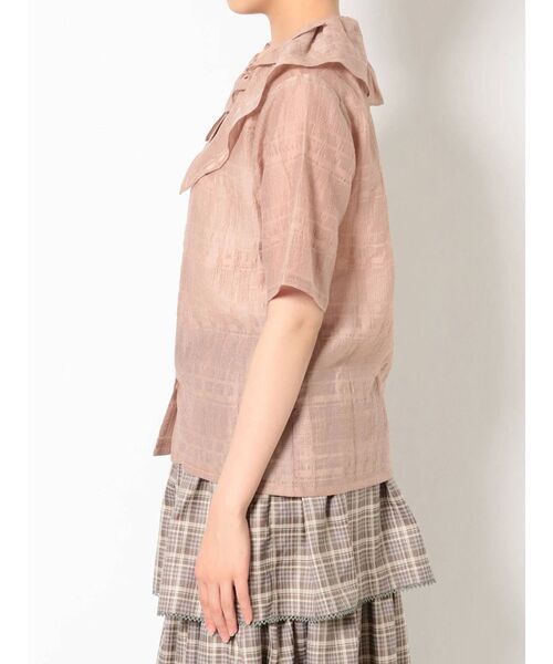 merry jenny（メリージェニー）の「シアーチェックフリルカラーブラウス（シャツ/ブラウス・レディース・オフホワイト/ブラック/ピンク・FREE）」の19枚目の写真