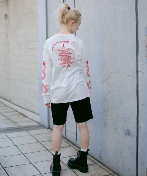 X-girl（エックスガール）の「LOOSE HALF PANTS/ルーズシルエット　ハーフパンツ（その他パンツ・レディース・ライトグレー/ブラック/ベージュ/パープル・S/M/XS）」の9枚目の写真