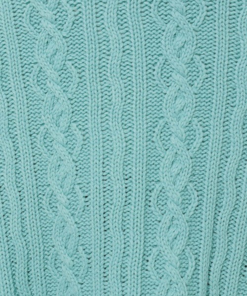 JEANASIS(ジーナシス)の「ダメージケーブルBIGVニット/958383(ニット/セーター・レディース・アイボリー/ブラック/ブルー・FREE)」の7枚目の写真