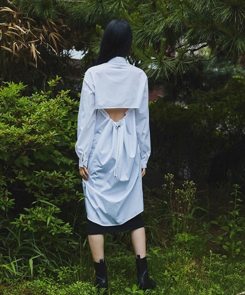 Flareup バックレス ロングシャツワンピース Flareup Long Flareup フレアアップ のファッション Shirt Backless