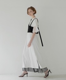 Bustier Mix Flare Dress