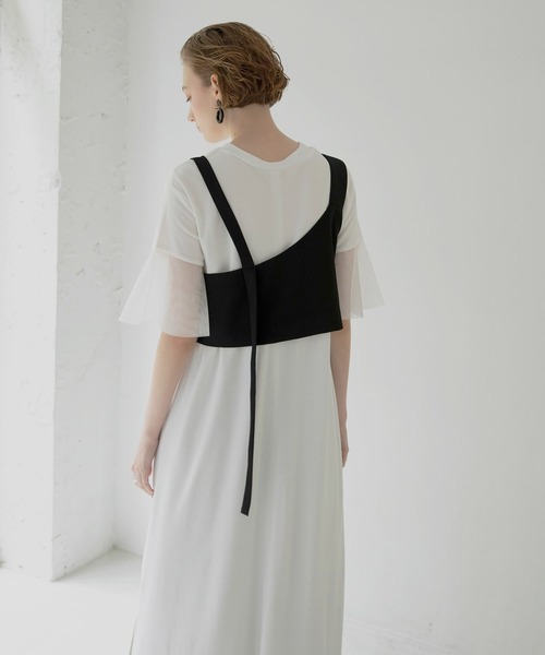 MIELI INVARIANT(ミエリインヴァリアント)の「Bustier Mix Flare Dress(ワンピース・レディース・ホワイト/ブラック・FREE)」の20枚目の写真