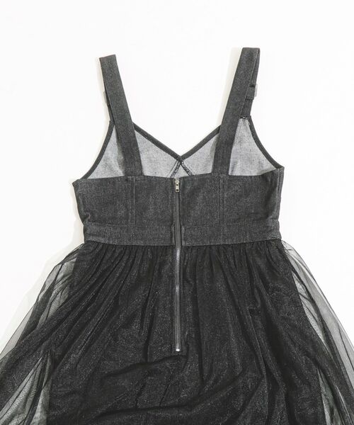 KOL ME BABY（コルミーベイビー）の「◆デニムチュールジャンスカ（スカート・レディース・ブラック・00）」の6枚目の写真