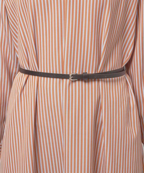 closet story(クローゼットストーリー)の「<closet story(クローゼットストーリー)>ストライプ ベルト シャツワンピース -ウォッシャブル-(ワンピース・レディース・ブラック/ベージュ/オレンジ系その他・FREE)」の18枚目の写真