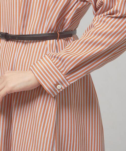 closet story(クローゼットストーリー)の「<closet story(クローゼットストーリー)>ストライプ ベルト シャツワンピース -ウォッシャブル-(ワンピース・レディース・ブラック/ベージュ/オレンジ系その他・FREE)」の16枚目の写真