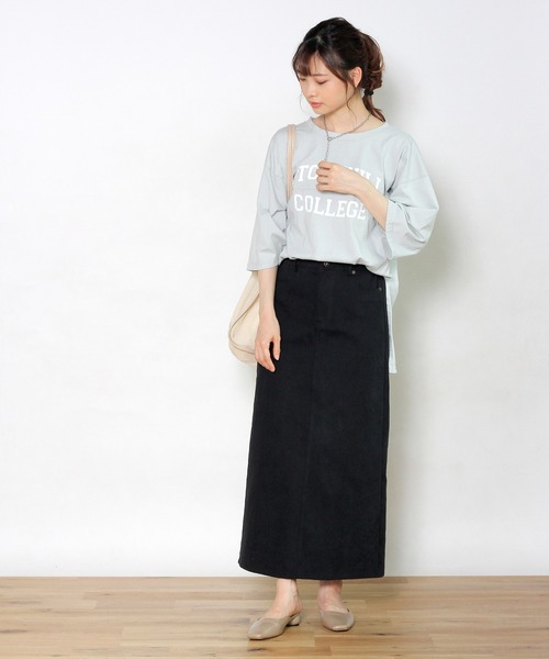 Crisp yours(クリスプユアーズ)の「【WEB限定】”stonehill”フットボールTシャツ(Tシャツ/カットソー・レディース・ネイビー/ブラウン/ブルー/アイボリー・FREE)」の15枚目の写真