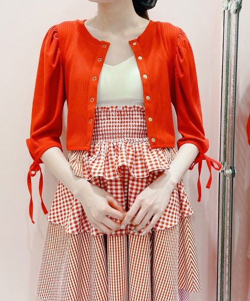 lilLilly(リルリリー)の「マルチリボンカーディガン(カーディガン/ボレロ・レディース・ホワイト/ブラック/レッド/ピンク/アイボリー・FREE)」の22枚目の写真