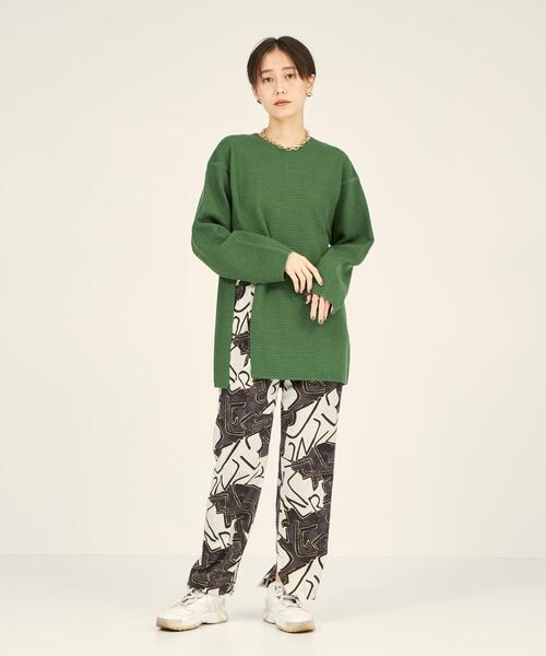 BRACTMENT(ブラクトメント)の「<BRACTMENT(ブラクトメント)>BM W/Pワッフルデザインヘム プルオーバー(ニット/セーター・レディース・ブラック/オレンジ系その他/ケリー・FREE)」の13枚目の写真