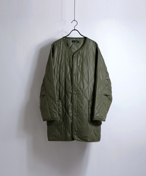 Confirm（コンファーム）の「ビッグシルエット ノーカラー キルティングジャケット 【Confirm】（ノーカラージャケット・メンズ・ブラック/ブラウン/グレー/カーキ・M/L）」の4枚目の写真