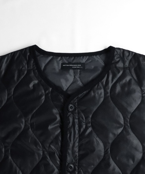 Confirm（コンファーム）の「ビッグシルエット ノーカラー キルティングジャケット 【Confirm】（ノーカラージャケット・メンズ・ブラック/ブラウン/グレー/カーキ・M/L）」の9枚目の写真
