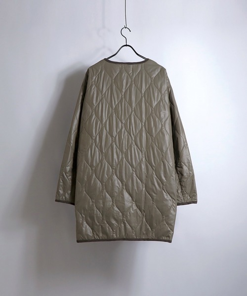 Confirm（コンファーム）の「ビッグシルエット ノーカラー キルティングジャケット 【Confirm】（ノーカラージャケット・メンズ・ブラック/ブラウン/グレー/カーキ・M/L）」の7枚目の写真