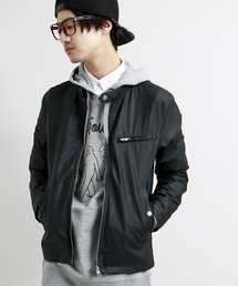 WEGO | WEGO/フェイクレザーシングルライダースジャケット(ライダースジャケット)