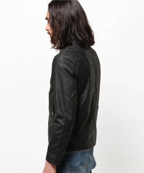 WEGO（ウィゴー）の「WEGO/フェイクレザーシングルライダースジャケット（ライダースジャケット・メンズ・ブラック/ベージュ・MEDIUM/LARGE）」の10枚目の写真