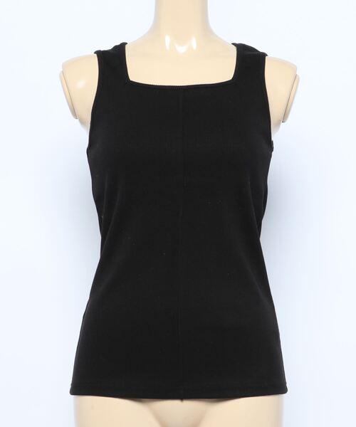 Lugnoncure(ルノンキュール)の「スクエアネックタンクトップ(タンクトップ・レディース・ブラウン/ブラック/ベージュ・フリ-)」の2枚目の写真