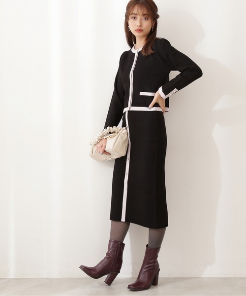 PROPORTION BODY DRESSING(プロポーションボディドレッシング)の「クラシカルニットSET UP / 1211240907(ワンピース・レディース・ブルー/ブラック・SMALL/MEDIUM)」の16枚目の写真