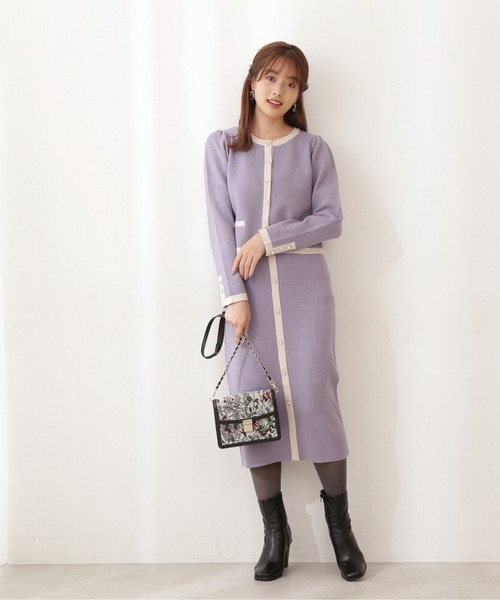 PROPORTION BODY DRESSING(プロポーションボディドレッシング)の「クラシカルニットSET UP / 1211240907(ワンピース・レディース・ブルー/ブラック・SMALL/MEDIUM)」の12枚目の写真